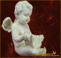 Preview: Engel sitzend mit Schriftrolle Höhe: 14 cm