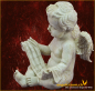 Preview: Engel sitzend mit Schriftrolle Höhe: 14 cm
