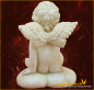 Preview: Engel sitzend auf Herz Kusshand Höhe: 7 cm
