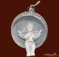 Preview: Silberkugel mit Engelfiguren Höhe: 8 cm