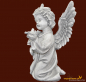 Preview: Engel kniend mit Vogel und Blumenstrauss Höhe: 28 cm