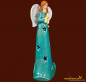 Preview: Engelfigur mit Sternenkleid türkis (Figur 1) Höhe: 29,5 cm