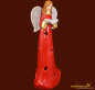 Preview: Engelfigur mit Sternenkleid rot (Figur 2) Höhe: 29,5 cm