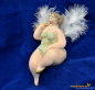 Preview: Engel sitzend molly mit Kopfbedeckung hellgrün Höhe: 16 cm