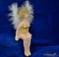 Preview: Engelfrau sitzend gelb Glitter Höhe: 16 cm