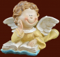 Preview: Engel mit Buch gelb Höhe: 8 cm
