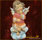 Preview: Engel auf Wolke sitzend (Figur 1) Höhe: 13 cm
