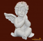 Preview: Engelchen sitzend mit Blütenkranz (Figur 1) Höhe: 5 cm
