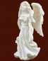 Preview: Kleine Engelfigur mit Rose Höhe: 6,5 cm