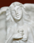 Preview: Kleine Engelfigur mit Rose Höhe: 6,5 cm