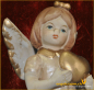 Preview: Engel gold (Figur 4) Höhe: 9 cm