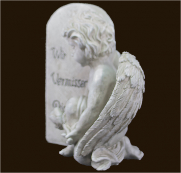 Trauer-Engel an Grabstein «Wir vermissen dich» Höhe: 20 cm