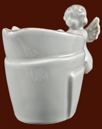 Engel-Krug Keramik braun Höhe: 9 cm