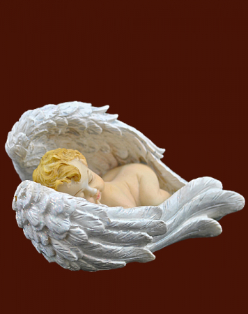 Engel in Flügel schlafend (Figur 1) Höhe: 8 cm