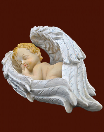 Engel in Flügel schlafend (Figur 1) Höhe: 8 cm