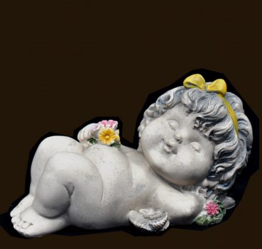OLGA liegend mit Blumen (Figur 1) Höhe: 8 cm