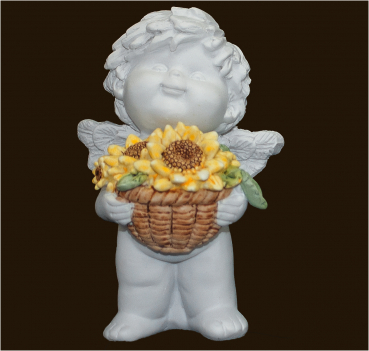 IGOR mit Sonnenblumen (Figur 1) Höhe: 12 cm