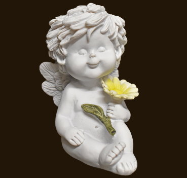 IGOR sitzend mit Blume Höhe: 9 cm
