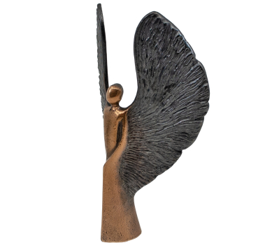 Bronze-Engel mit rauhen Flügeln Höhe: 17 cm