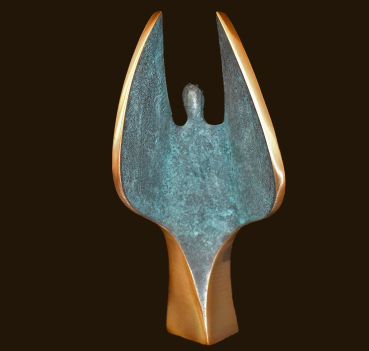 Bronze-Engel Patina Höhe: 14 cm