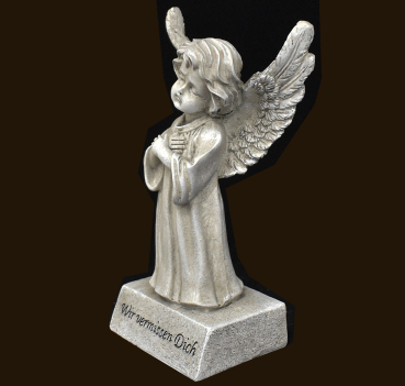 Engel stehend «Wir vermissen dich» (Figur 2) Höhe: 21 cm