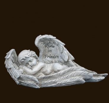 Engel in Flügel «Ruhe in Frieden» Höhe: 10 cm