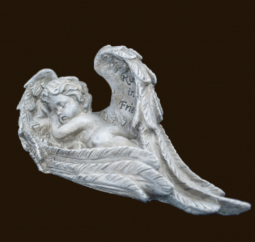 Engel in Flügel «Ruhe in Frieden» Höhe: 10 cm