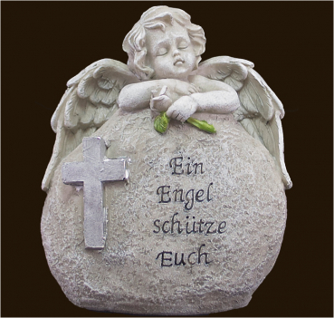 Trauer-Engel «Ein Engel schütze Euch» Höhe: 18 cm