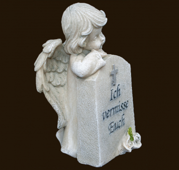 Engel an Stein «Ich vermisse Euch» Höhe: 13 cm