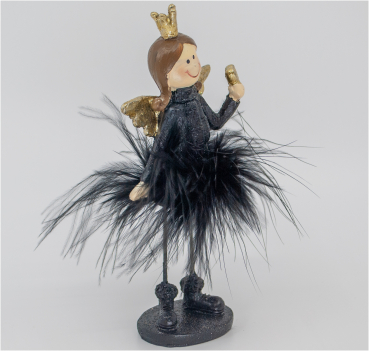 Engelmädchen Black Beauty mit Herz (Figur 2) Höhe: 15 cm