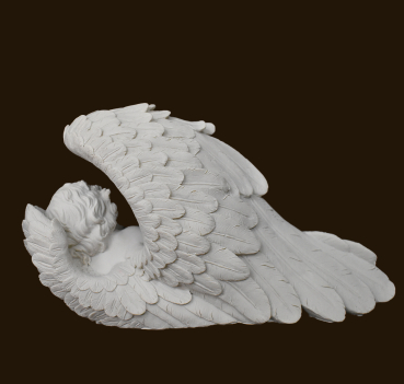 Grosser Engel in Engelflügeln schlafend (Figur 1) Höhe: 16 cm
