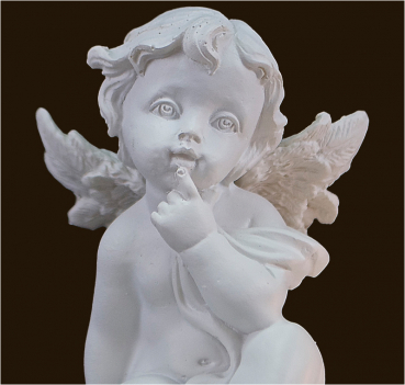 Engel mit Teelicht auf Buch (Figur 4) Höhe: 8,5 cm