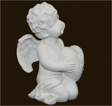Engel mit Herz «Mit Liebe» Höhe: 8 cm