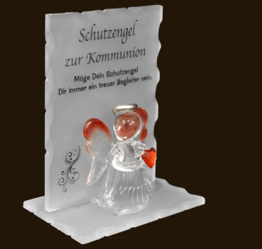 Kristall-Schutzengel zur Kommunion Höhe: 9 cm