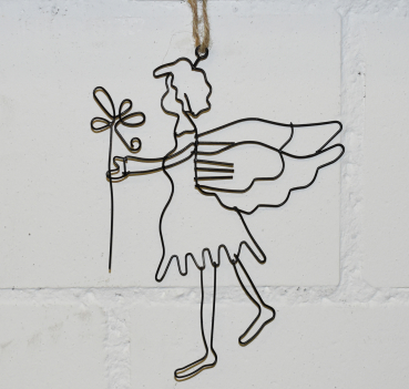 Blumenengel zum Aufhängen (Figur 1) Höhe: 16 cm