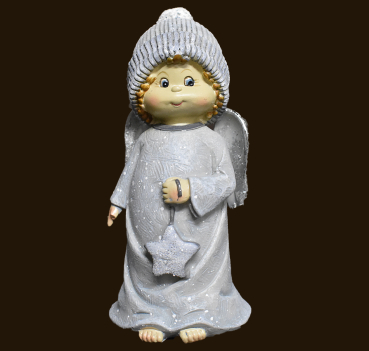 Engel mit Stern (Figur 1) Höhe: 15 cm