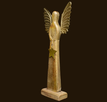 Engelfigur aus Holz Höhe: 45 cm