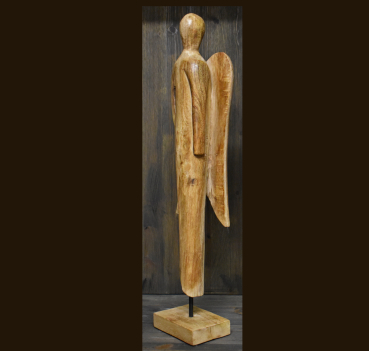 Engel-Statue aus Mangoholz Höhe: 59 cm