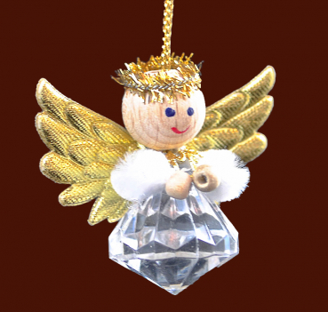 Prisma-Engel gold Höhe: 4 cm