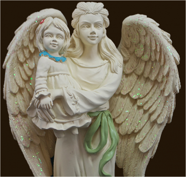 Engel Mutter und Kind Höhe: 17 cm