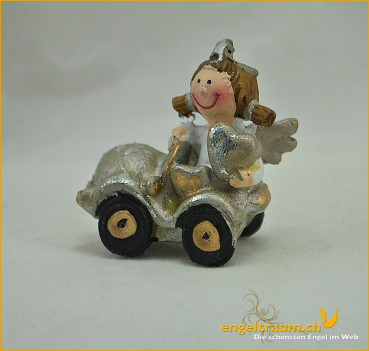 Mini-Engel in Auto mit Herz Höhe: 4 cm