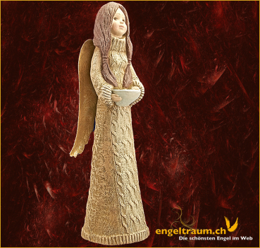 Engel Wollkleid beige Höhe 42 cm