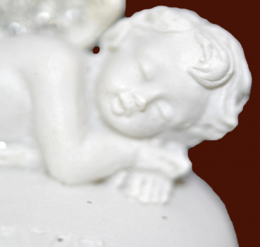 Engel schlafend auf Wunschstein «Believe - Glaube» (Figur 2) Höhe: 4,5 cm