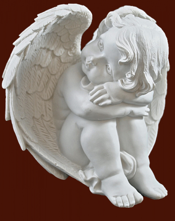 Engel mit geneigtem Kopf (Figur 1) Höhe: 17 cm