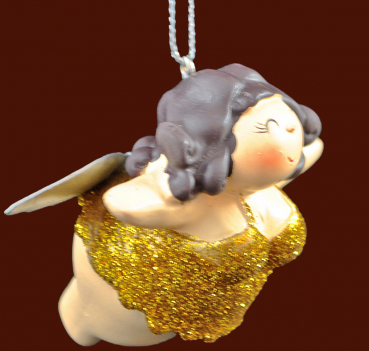 Engel-Frau Aufhänger gold (Figur 1) Höhe: 7 cm