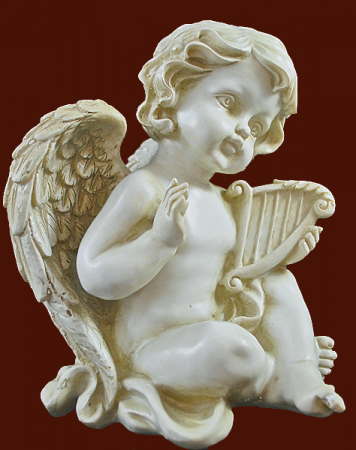 Engel mit Harfe Höhe: 20 cm