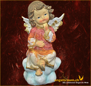 Engel auf Wolke sitzend (Figur 1) Höhe: 13 cm