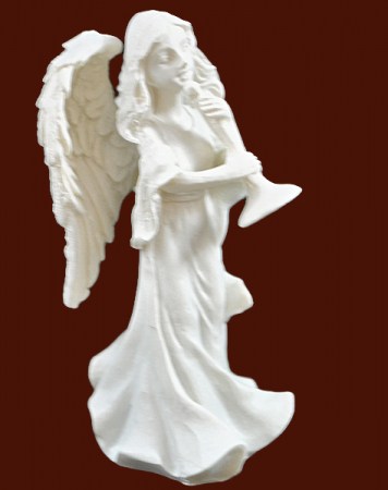 Kleine Engelfigur mit Posaune Höhe: 6,5 cm