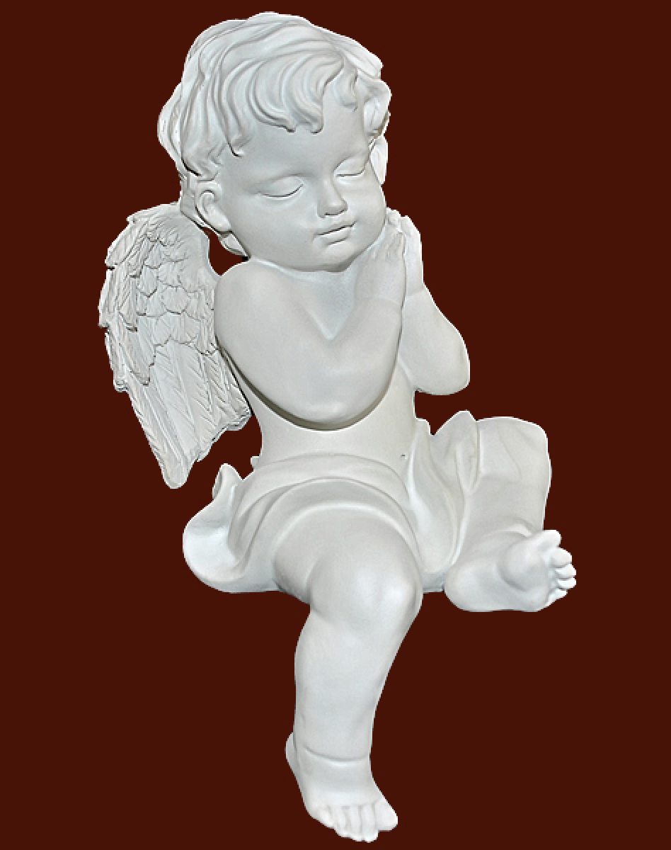 Engel auf Kante sitzend (Figur 1) Höhe: 23 cm
