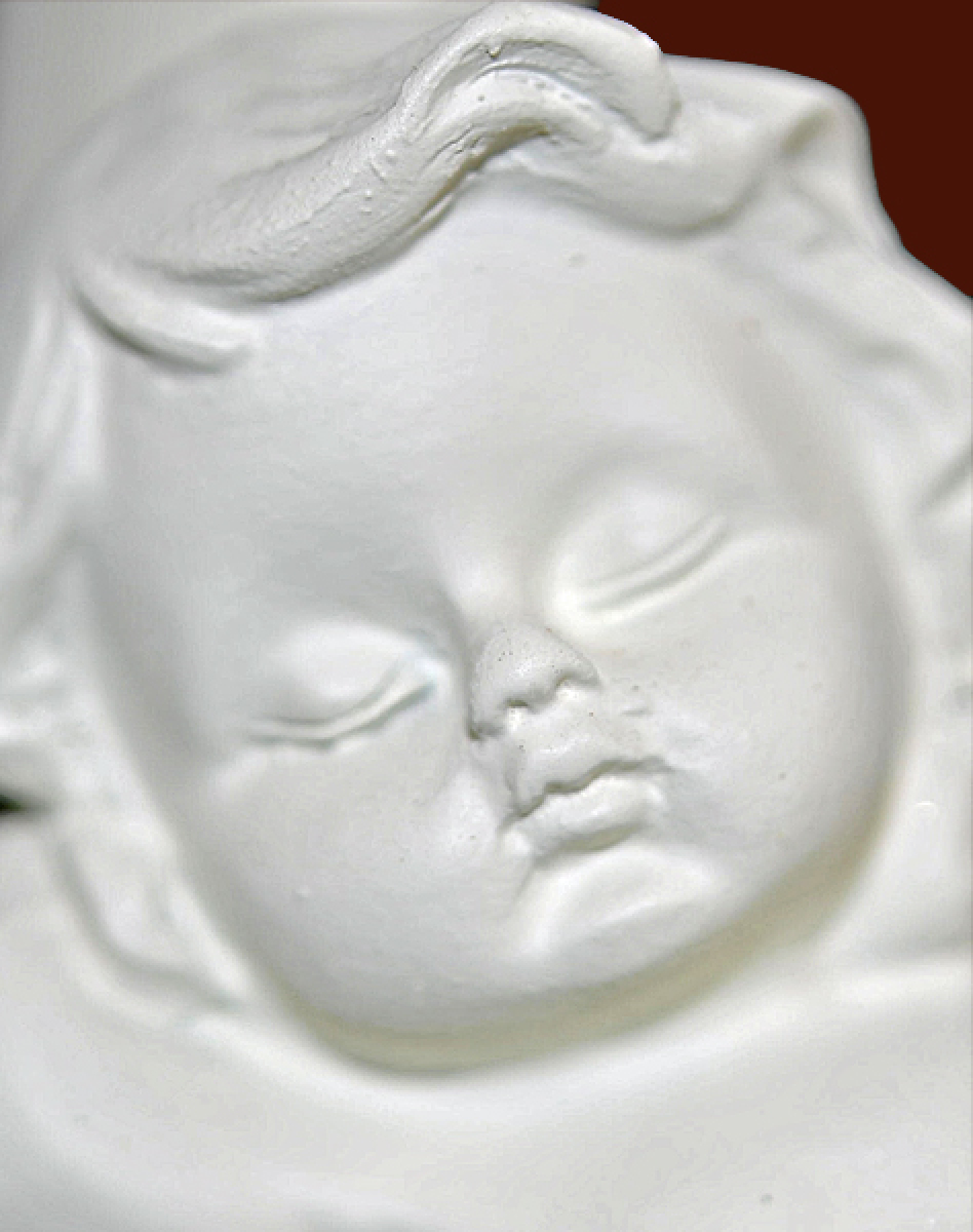 Engel schlafend im Halbmond (Figur 1) Höhe:12,5 cm